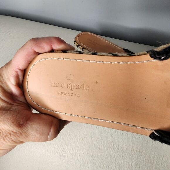 Kate Spade New York Espadrille Sandals Black 7-9 - Picture 3 of 5